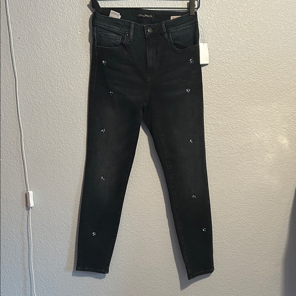 Mavi Denim - Embellished Mavi Navy Blue Skinny Jeans